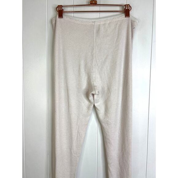 Intimately Free People Pale Pink Waffle Knit Ruched Leggings Size Large - Picture 6 of 8